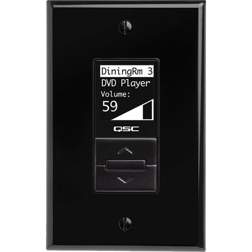 QSC Decora-Style Multi-Function Wallmount Controller for use with MP-M Series Zone Mixers (Black)