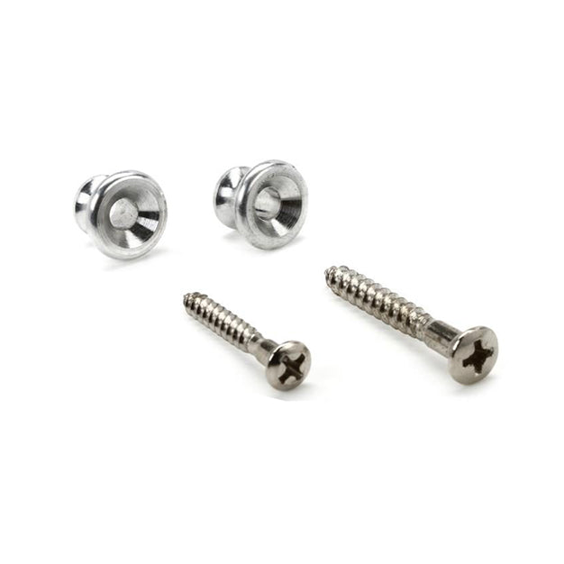 Gibson Strap Button w/Screw - pair - aluminum