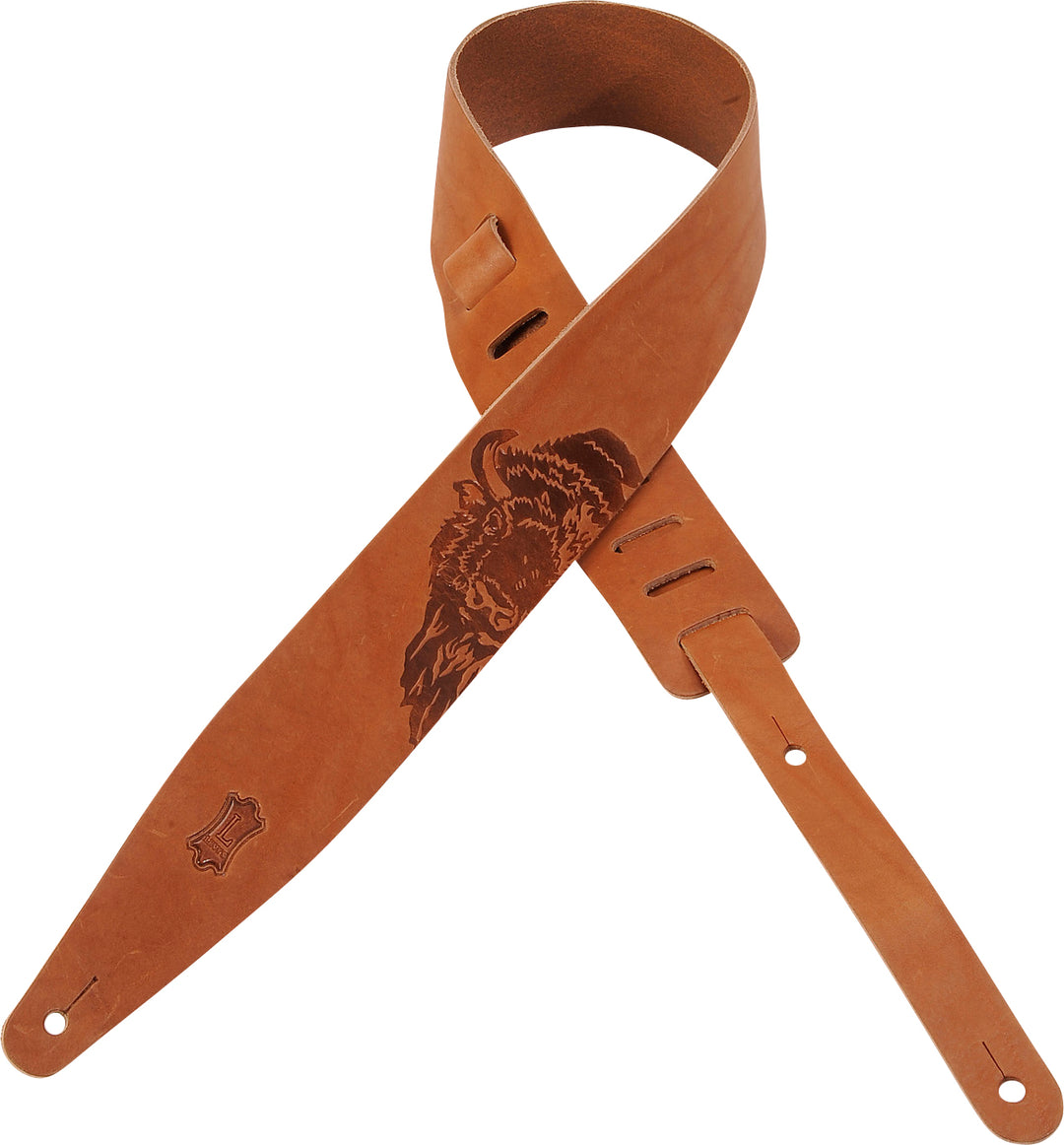 Levy's MV317SCD-TAN Veg-Tan Leather Guitar Strap - Tan
