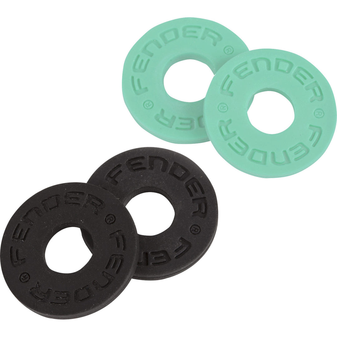 Fender Strap Block (4-Pack) - 2x Black / 2x Surf Green