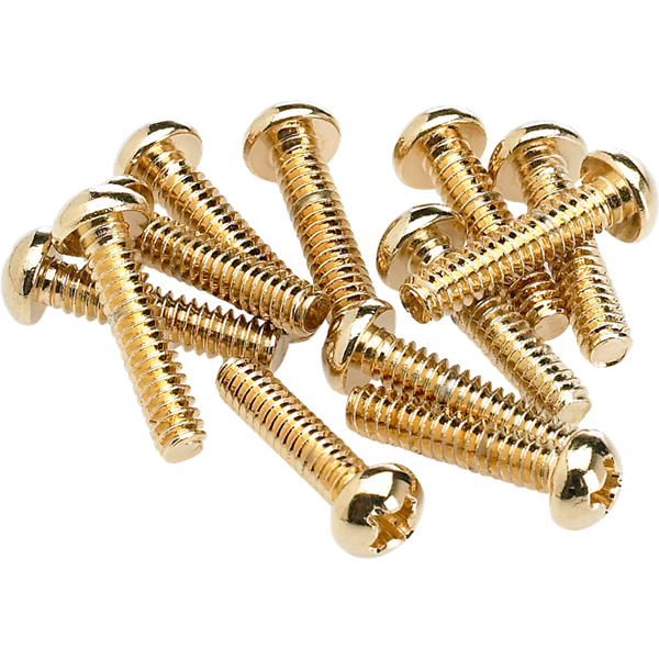 Fender Pickup and Selector Switch Mounting Screws (12) - Gold