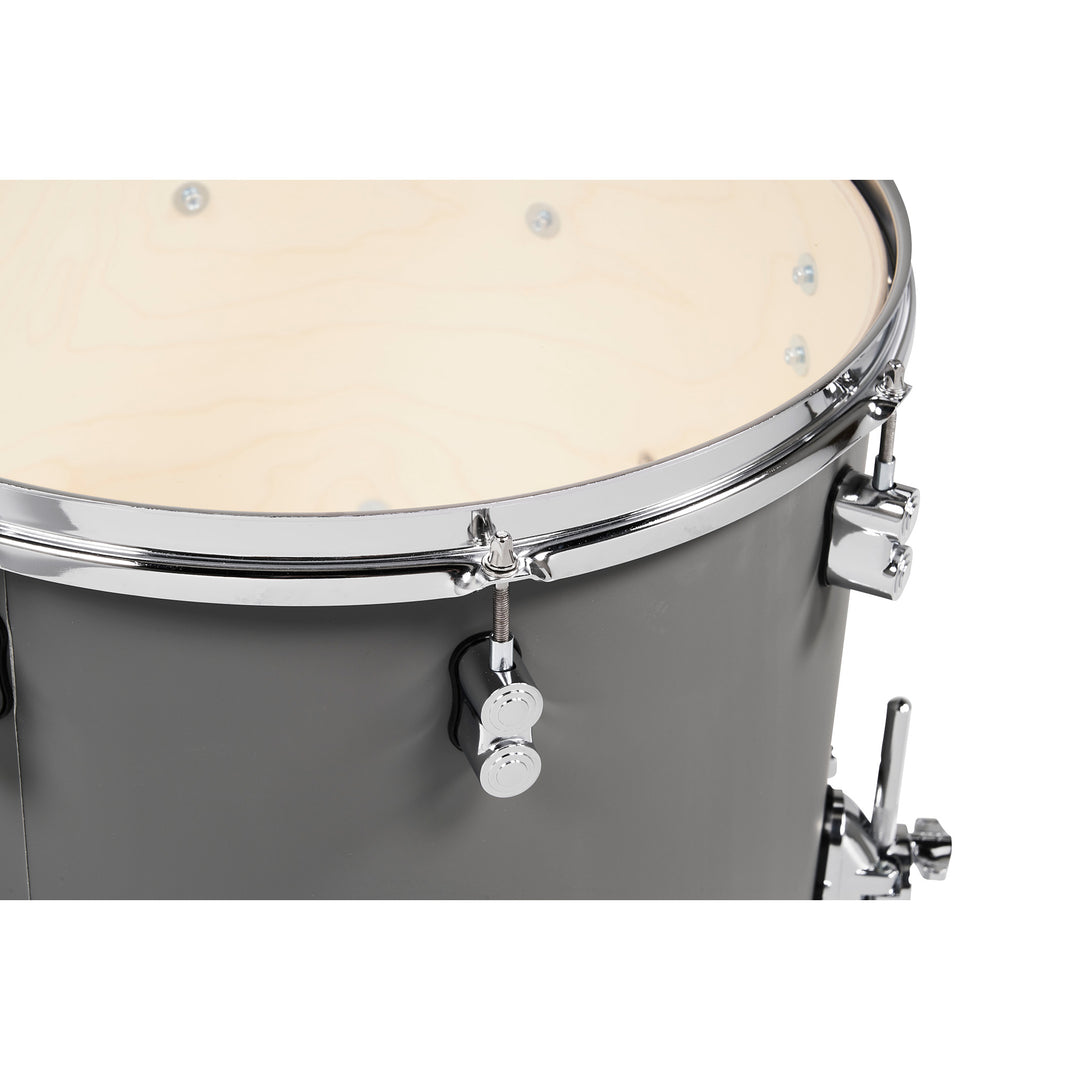 PDP Concept Maple Finish Ply CM Rock Kit Shell Pack w/ Chrome Hardware (14x24, 9x13, 16x16FT) - Satin Pewter