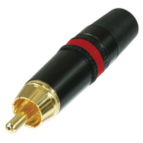 Neutrik NYS373-2 - Red RCA Plug with Chuck and Gold Contacts
