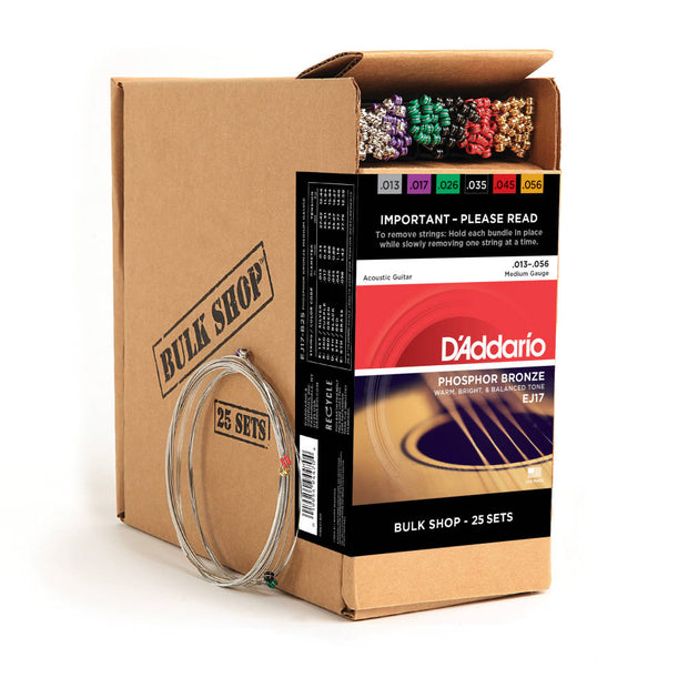 D'Addario EJ17-B25 - 25 SETS EJ17 PHOS BRONZE MED