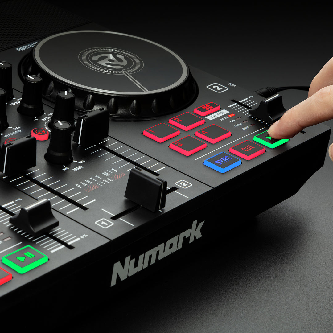 Numark Party Mix Live DJ Controller with Built-In Light Show and Speakers