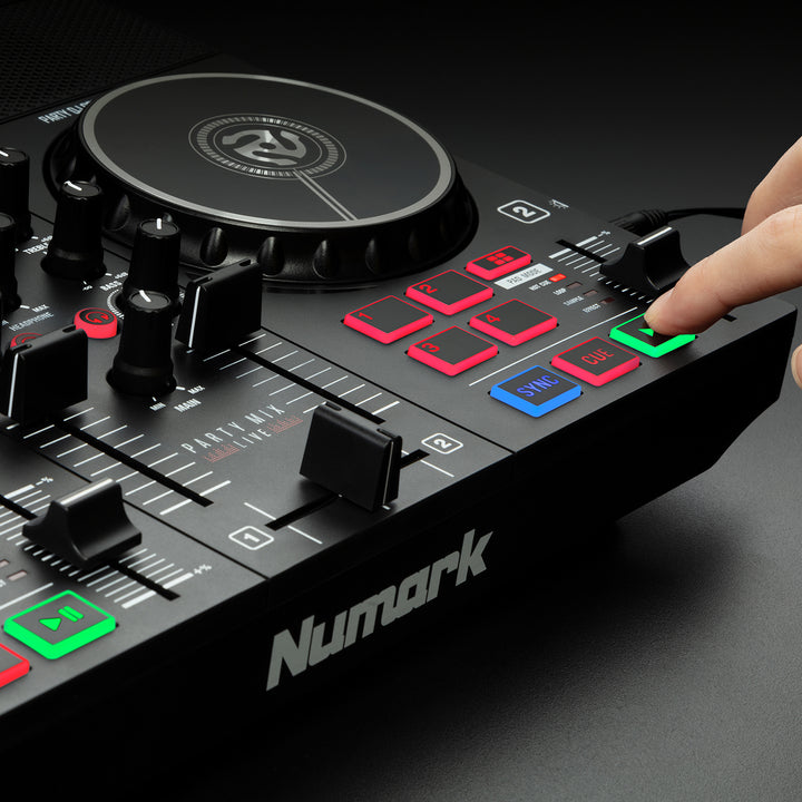 Numark Party Mix Live DJ Controller with Built-In Light Show and Speakers