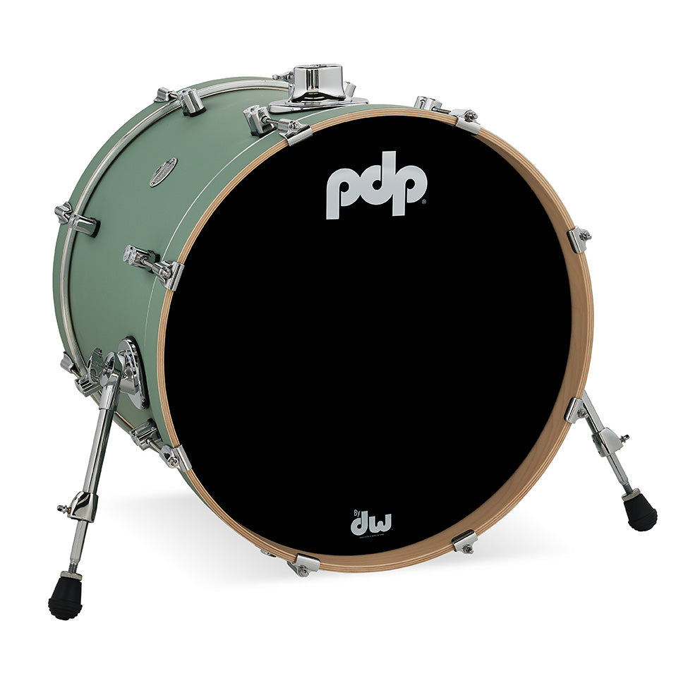 PDP Concept Maple Finish Ply 16x20 Bass Drum w/ BDM Bracket (No Tom Holder) - Satin Seafoam
