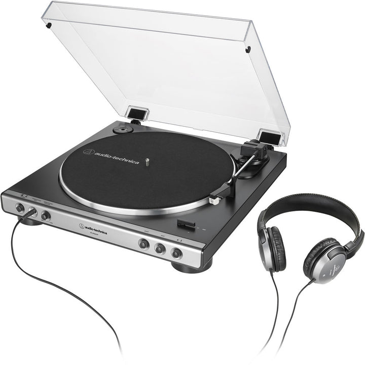 Audio-Technica Consumer AT-LP60XHP Stereo Turntable with Headphones - Gunmetal & Black