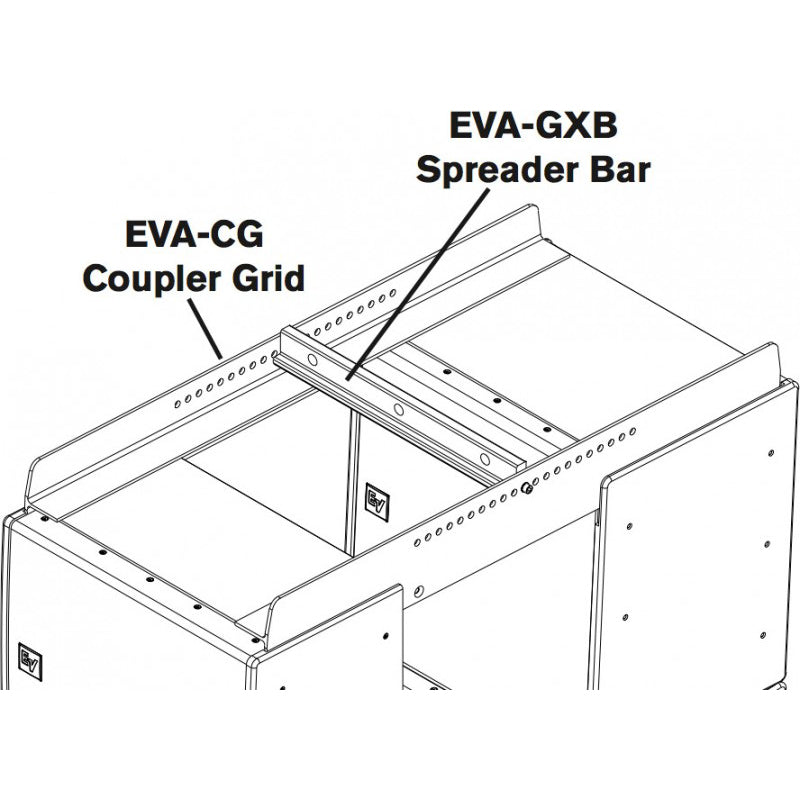Electro-Voice EVA-GXB-BLK - Extra Spreader Bar For EVA Grids (Black)