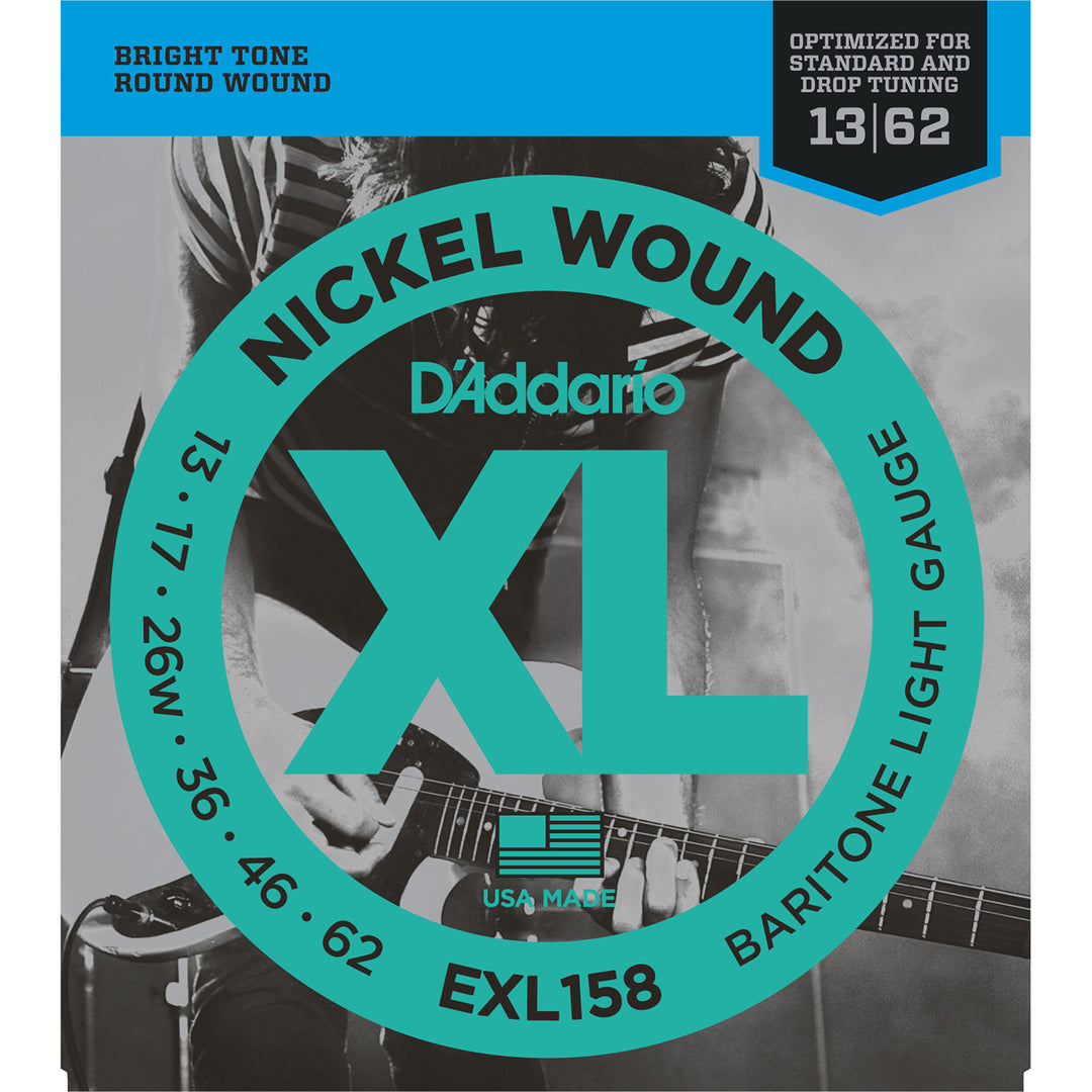 D'Addario EXL158 - SET ELEC BARITONE GTR XL LITE