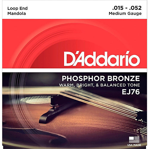 D'Addario EJ76 - Set Mandola Phos Brz Med