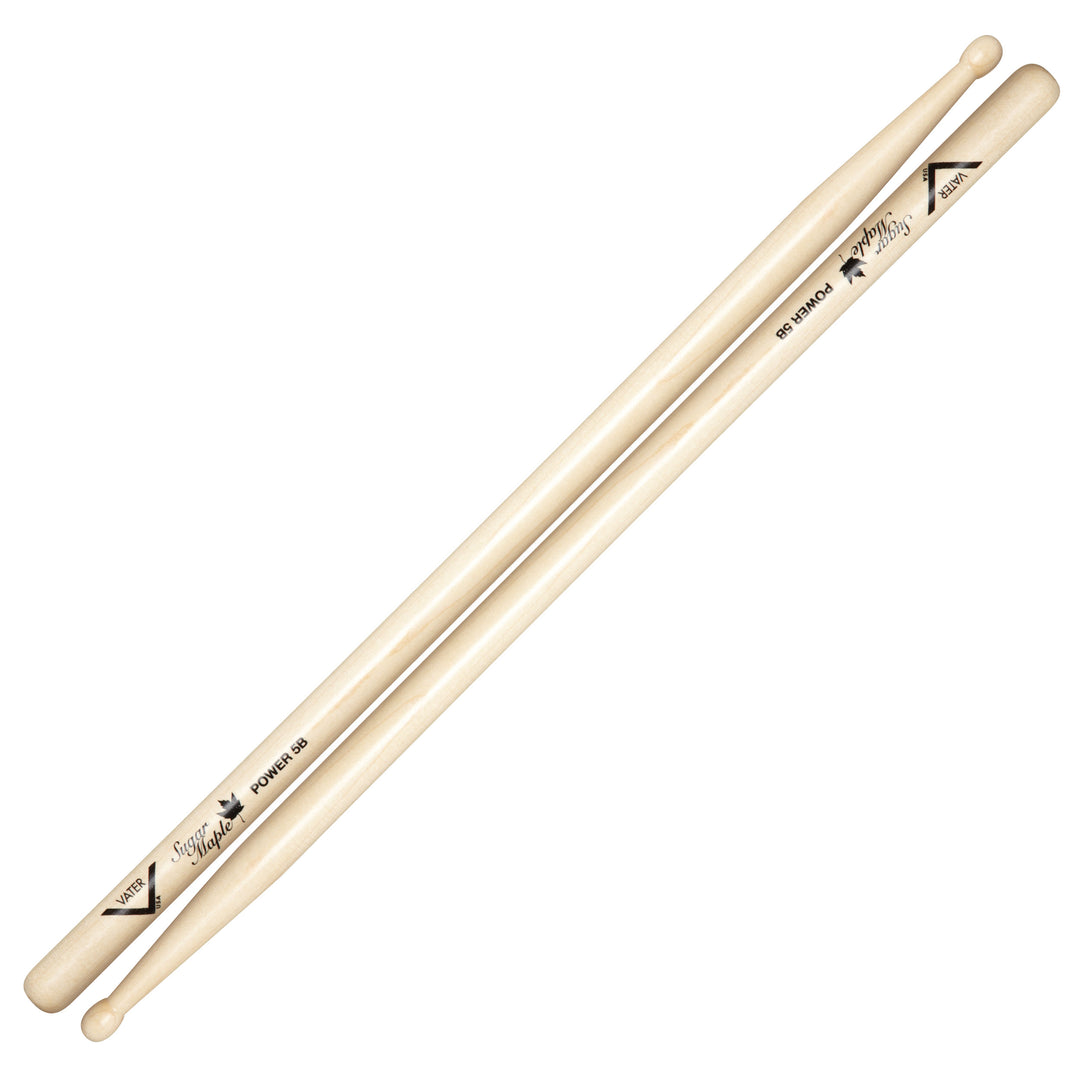Vater VSMP5BW - Vater Sugar Maple Power 5B Wood Tip Drumsticks
