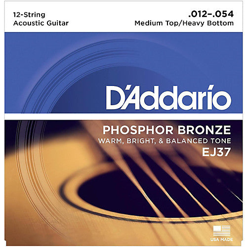 D'Addario EJ37 - SET ACOUS GTR PB MED/HVY 12STR