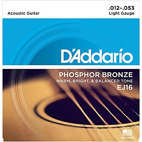 D'Addario EJ16 - SET ACOUS GTR PHOS BRONZE LITE