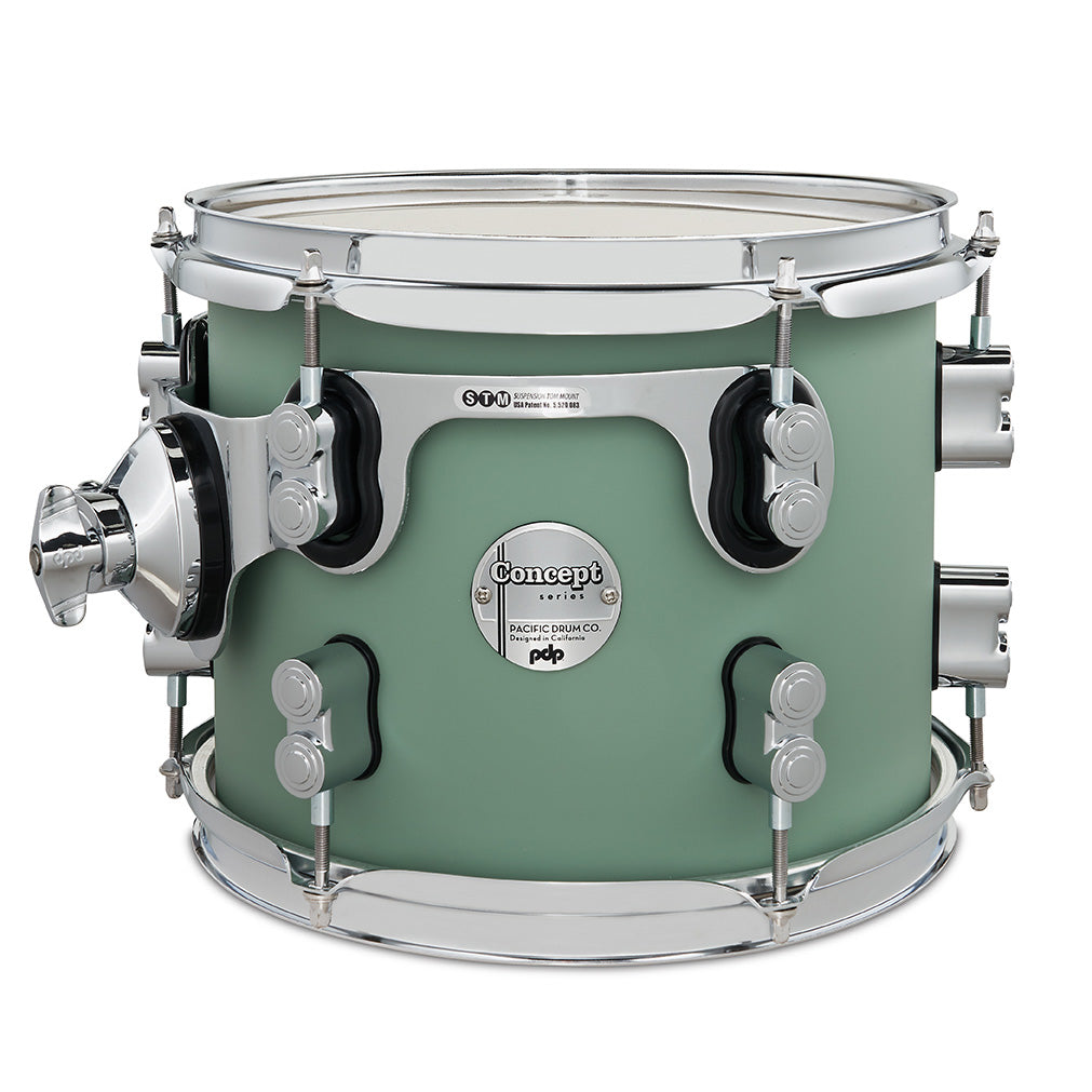 PDP Concept Maple Finish Ply 8x10 Suspended Tom w/ Chrome Hardware - Satin Seafoam