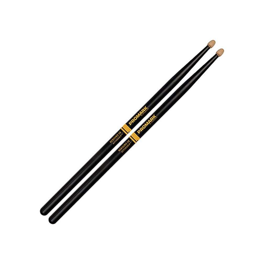 Promark R5BAG -Promark Rebound 5B ActiveGrip Drum Sticks With Acorn Tip