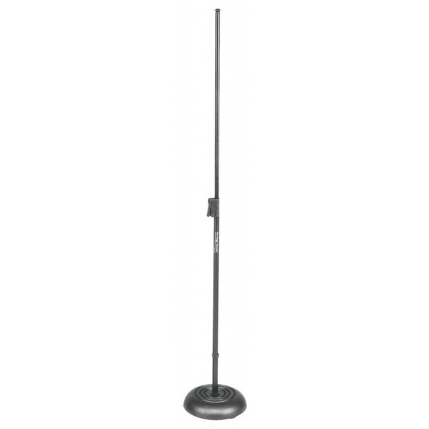 On-Stage-Stands MS7201QRB - Round Base Quick Release Telescoping Microphone Stand (Black)