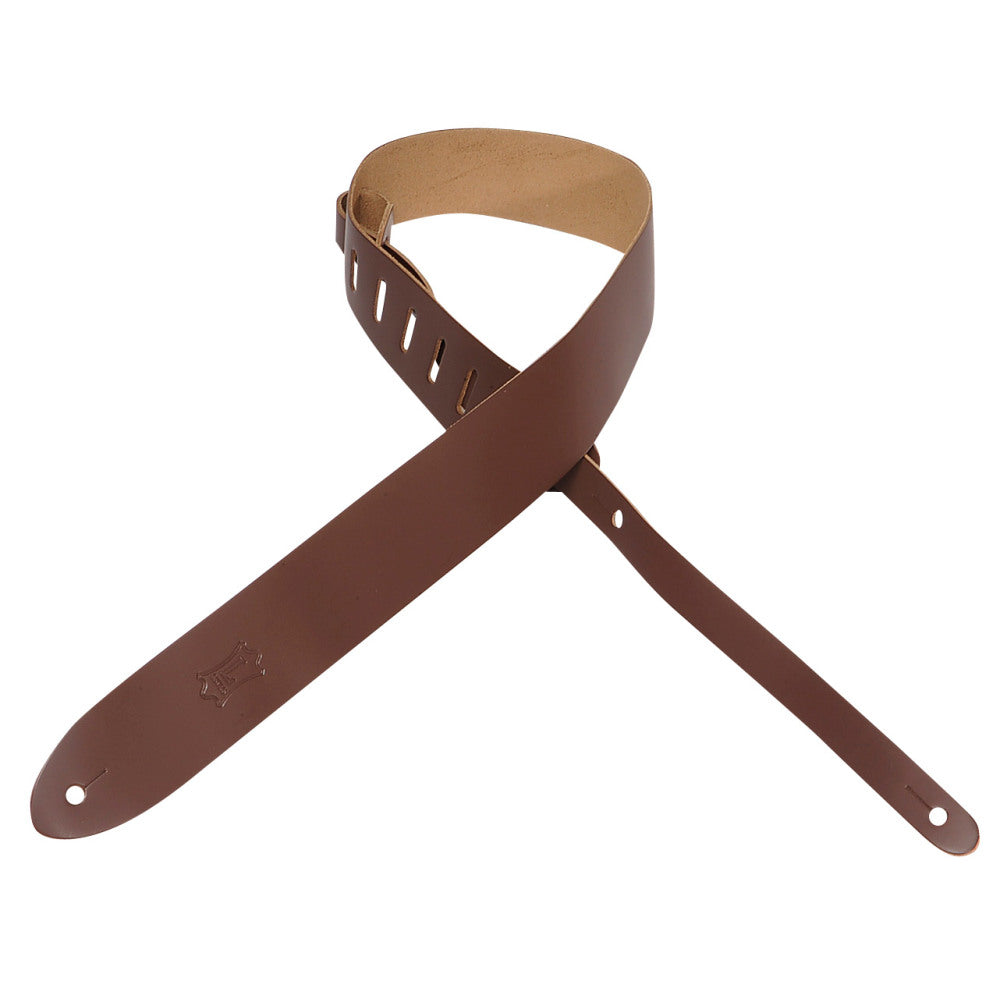 Levy's M12-BRN Chrome Tan Leather Guitar Straps
