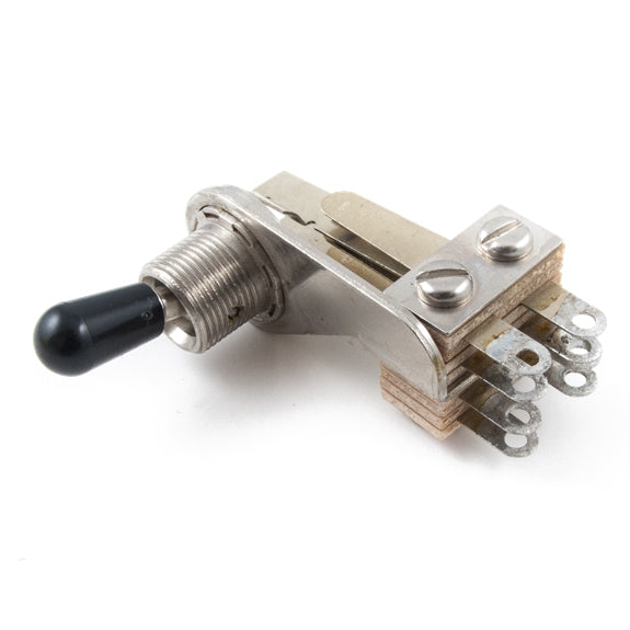Fender Switch Toggle 3-Position DPDT - Chrome w/ Black Tip