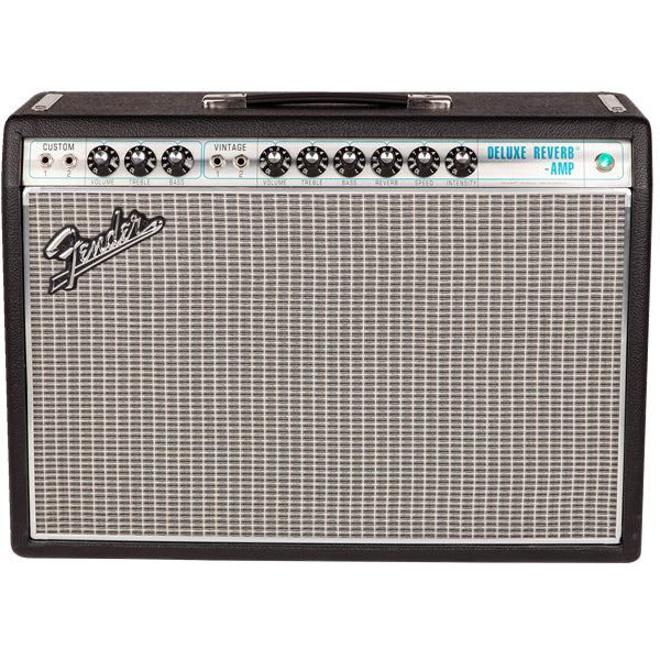 Fender '68 Custom Deluxe Reverb Guitar Combo Amplifier - Silver & Blue