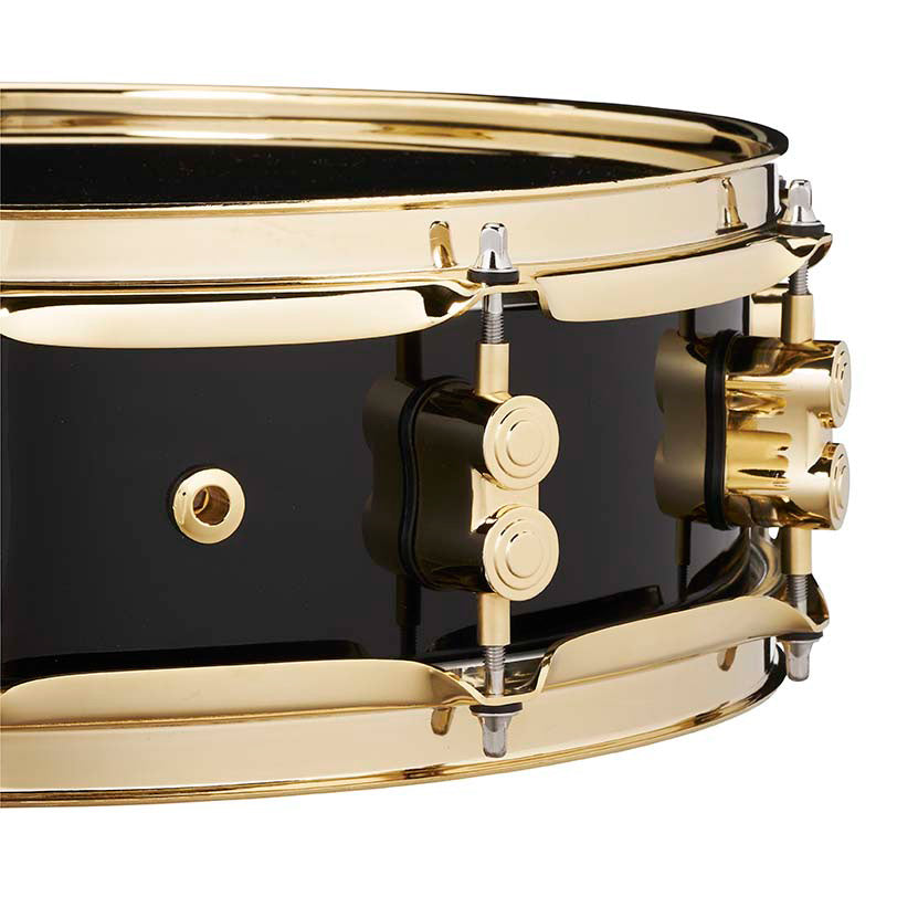 PDP Eric Hernandez European 6-Ply Maple Signature Edition 4x14 Snare Drum - Piano Black Lacquer w/ Gold Hardware