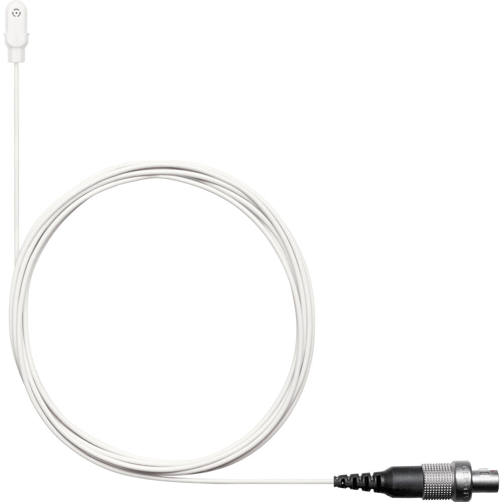 Shure DL4 DuraPlex Omnidirectional Miniature Lavalier Microphone for Bodypack Transmitters (White, TA4F)