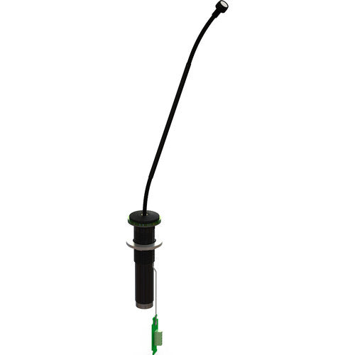 Earthworks IMLR10-B - Lumicomm Touch Ring Cardioid Installation Microphone with 10'' Rigid Center Gooseneck, Bl