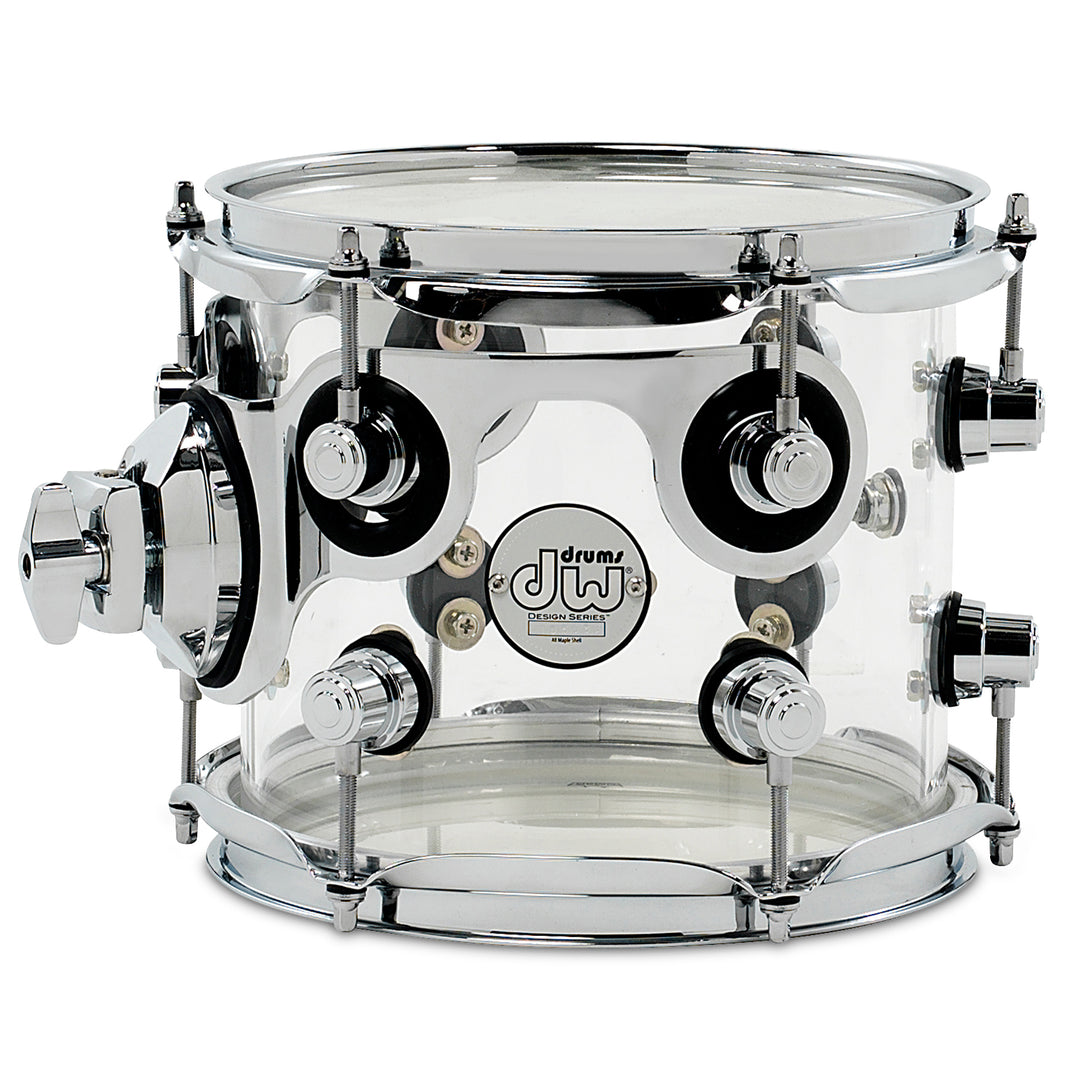 DW Design Series Rack Tom 7x8 Acrylic - Clear Acrylic