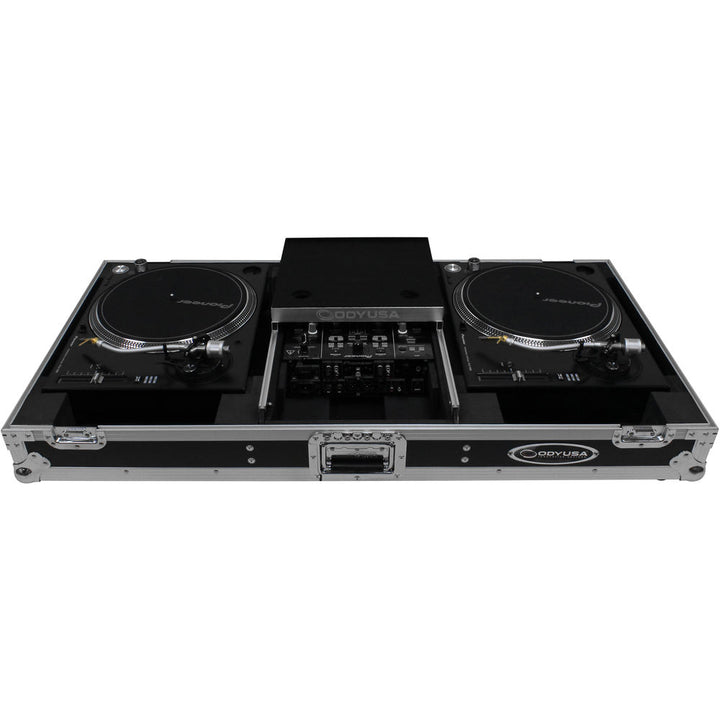 Odyssey FZGSLBM10WR Flight Zone Universal Turntable DJ Coffin w/ Wheels & Glide Shelf