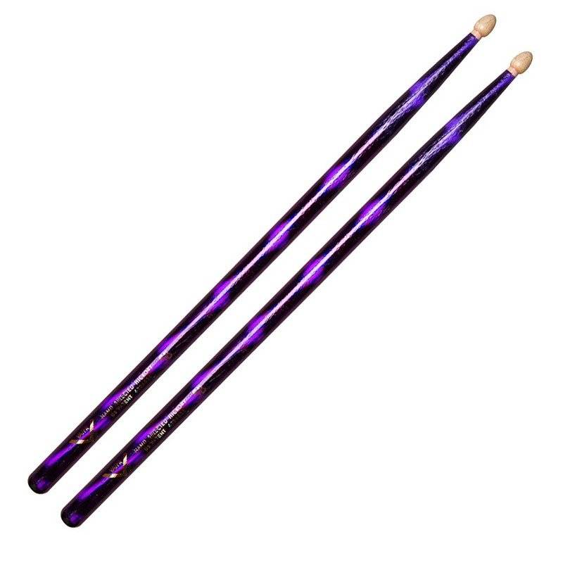 Vater VCP5B Color Wrap 5B Purple Optic Wood Tip Drumsticks