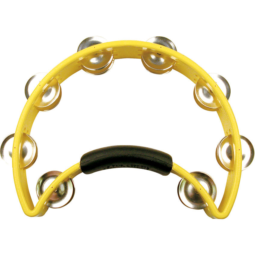 Rhythm Tech RT1050 1/4 Moon Tambourine - Yellow w/ Nickel Jingles