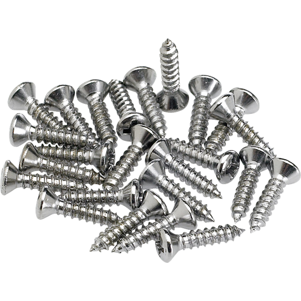Fender Pickguard - Control Plate Mounting Screws (24) - Chrome