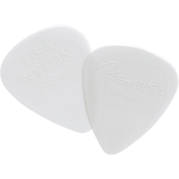 Fender Nylon Picks - 12 Pack - White