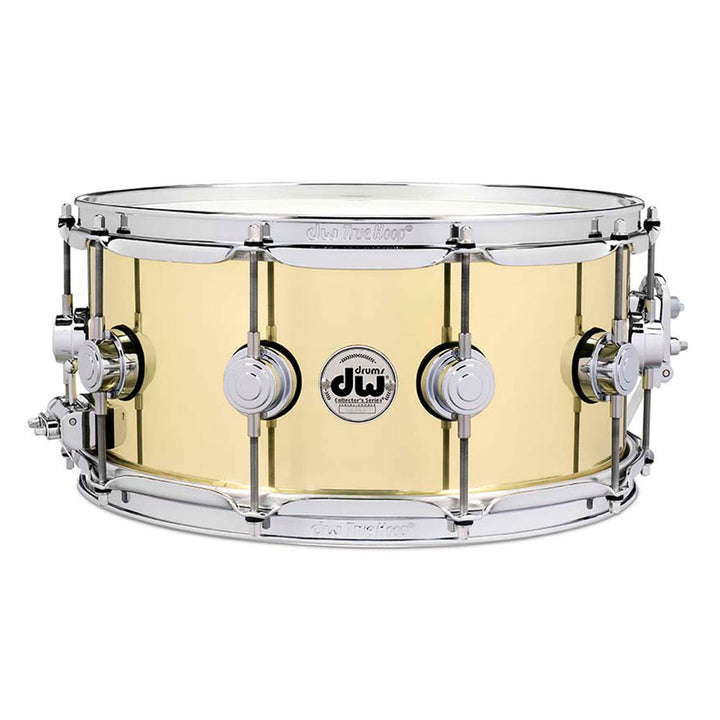 DW Collector’s Series Metal Snare Drum Solid 3mm Bell Brass Smooth Finish - 6.5x14