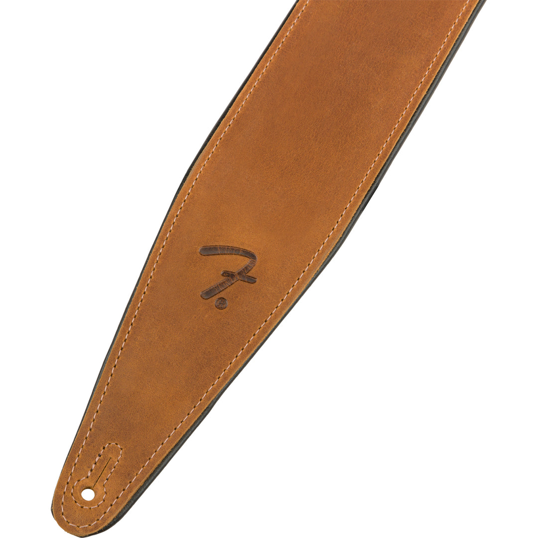 Fender Right Height 2 Leather Guitar Strap - Cognac