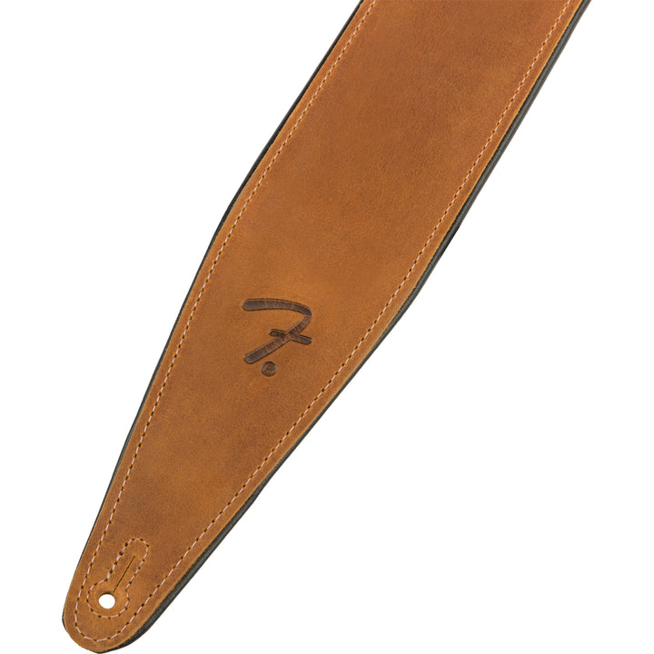 Fender Right Height 2 Leather Guitar Strap - Cognac
