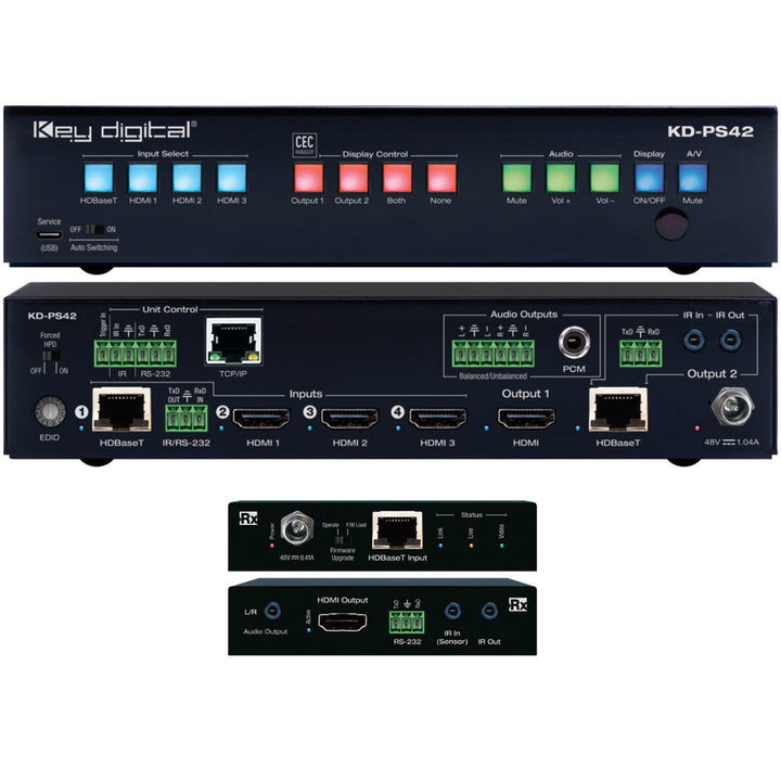 Key Digital KD-PS42 4-Input 4K 18G Presentation Switcher