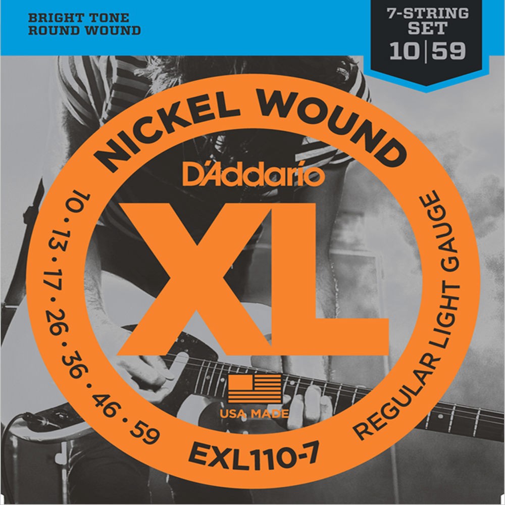 D'Addario EXL110-7 - SET ELEC GTR XL REG LITE 7STR