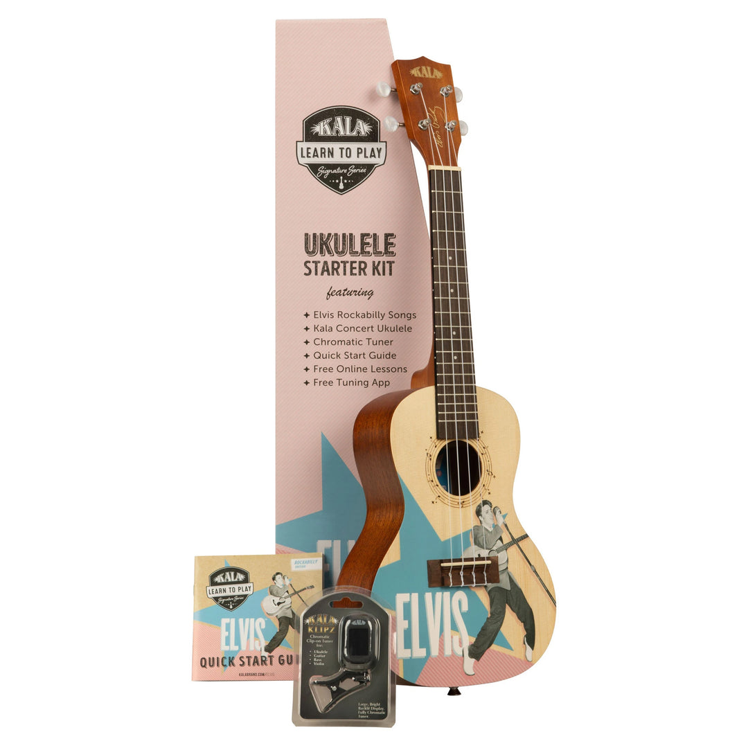 Kala Learn To Play Concert Ukulele Starter Kit - Elvis Rockabilly