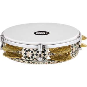 Meinl AER1Q1 - 8 3/4" Artisan Edition Riq Drum, White Burl, Mosaic Royale