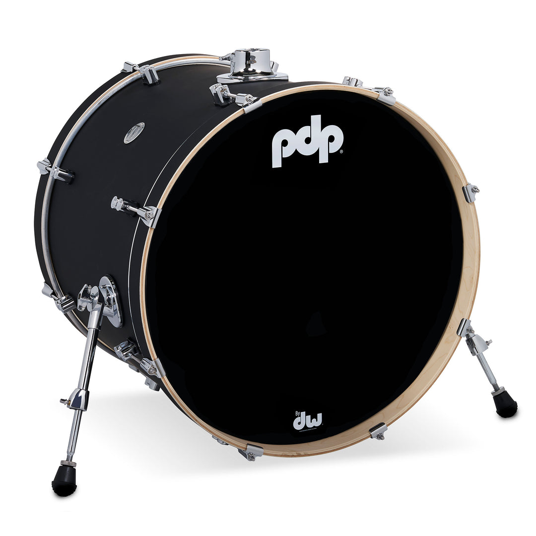 PDP Concept Maple Finish Ply 18x22 Bass Drum w/ BDM Bracket (No Tom Holder) - Satin Black