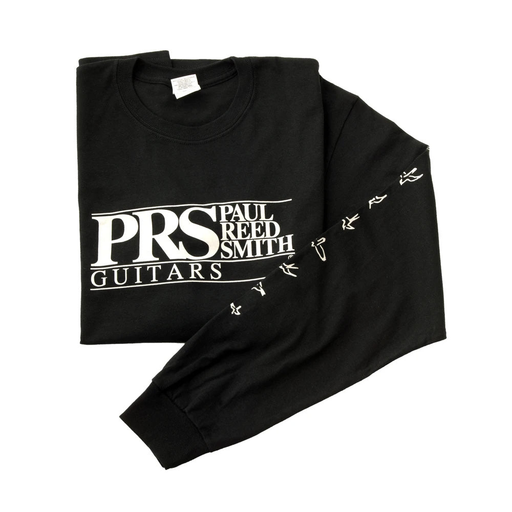 PRS Shirt Block Logo w/ Bird Long Sleeve Tee (Black)