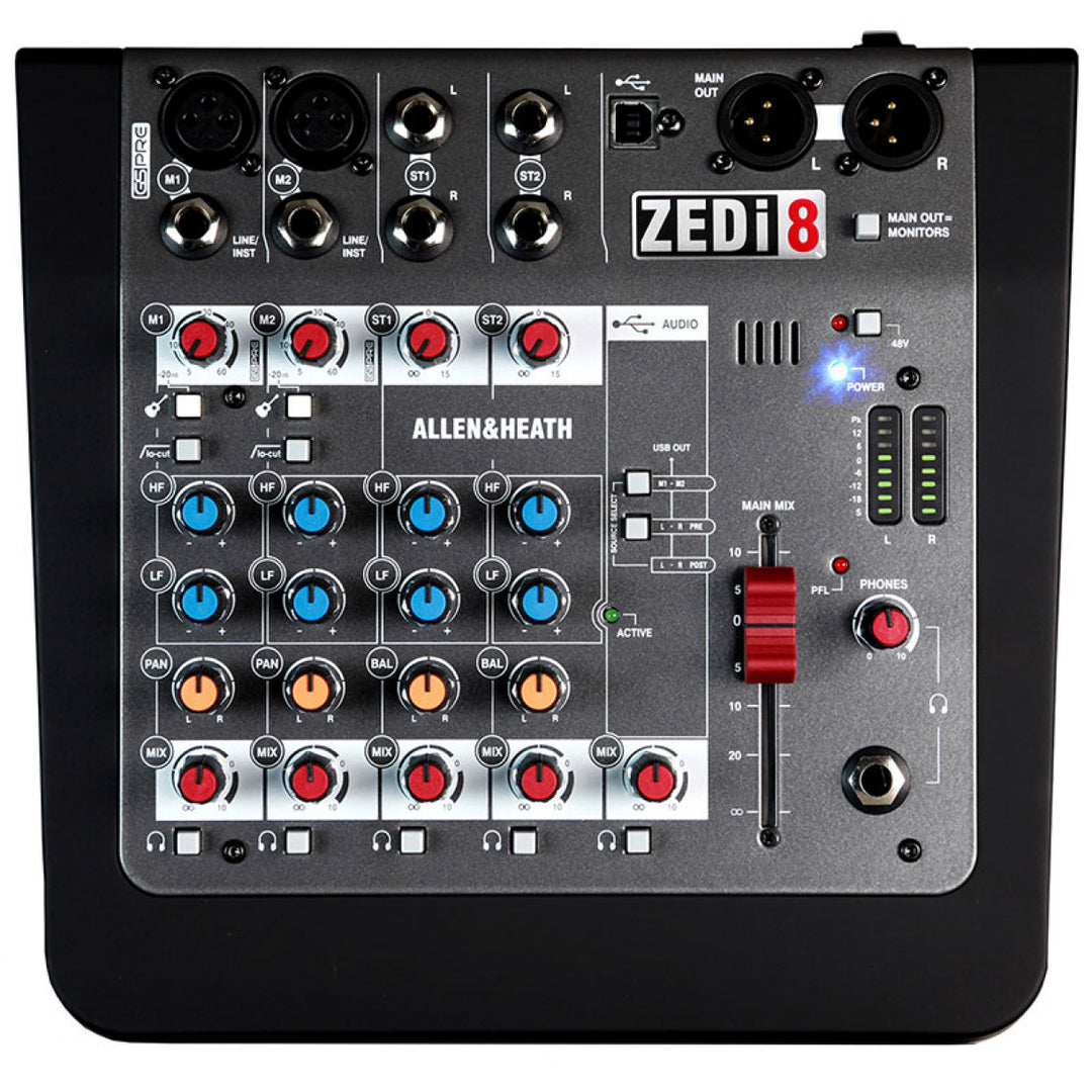 Allen & Heath ZEDi-8 Compact 8-Input Mixer w/USB