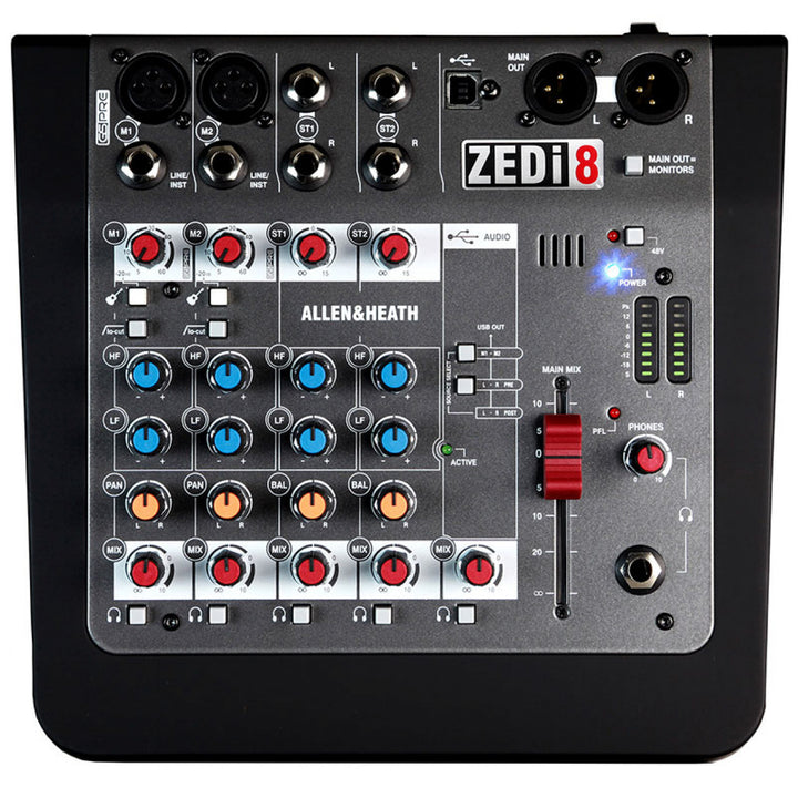 Allen & Heath ZEDi-8 Compact 8-Input Mixer w/USB