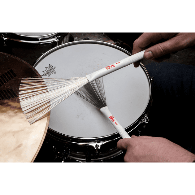 Vic Firth WB Jazz Wire Brushes Adjustable with Plastic Handle