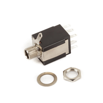 Fender Guitar Output 1/4” Jack w/ Battery Switching Pin & Mounting Hardware (Special Order)