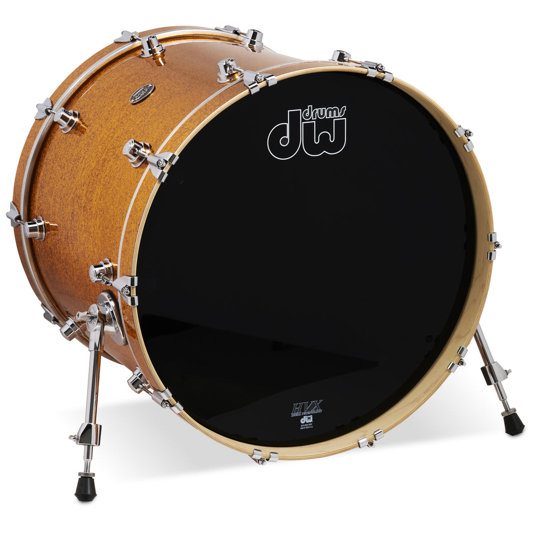 DW Performance Series Bass Drum 18x22 Finish Ply - Gold Sparkle