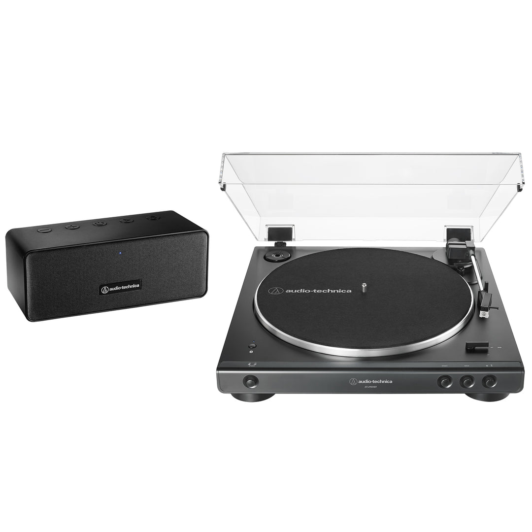 Audio-Technica Consumer AT-LP60XSPBT-BK Automatic Wireless Turntable & Speaker System