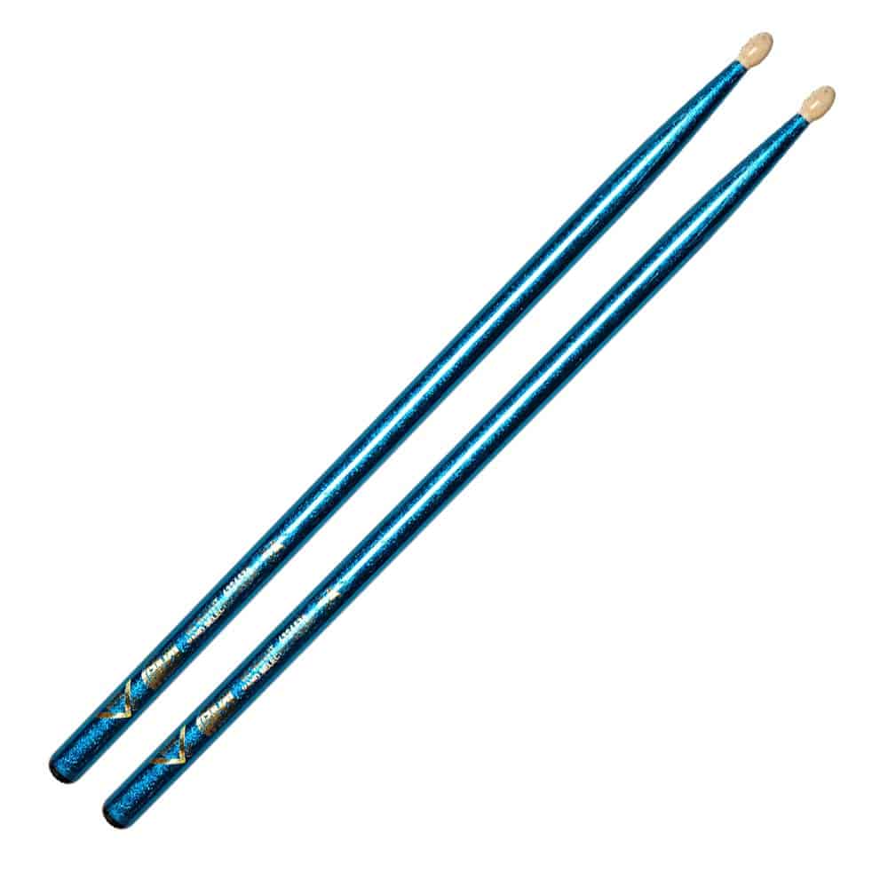 Vater VCB5A - Color Wrap 5A Blue Sparkle Wood Tip Drumsticks