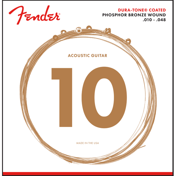 Fender Dura-Tone Coated Phosphor Bronze Strings (10-48)